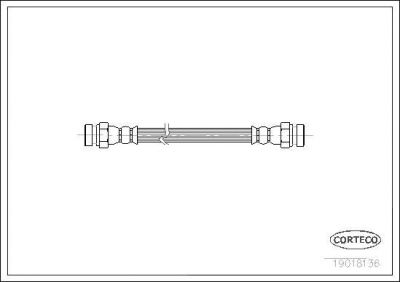 Corteco 19018136 тормозной шланг на PEUGEOT 304 Break (_04D_)