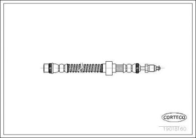 Corteco 19018160 тормозной шланг на PEUGEOT 405 I Break (15E)