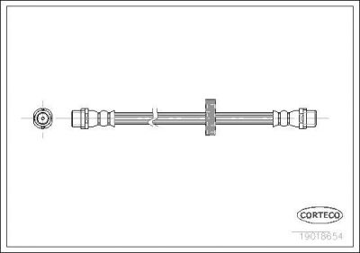Corteco 19018654 тормозной шланг на VW PASSAT Variant (3A5, 35I)