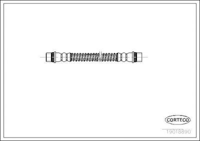 Corteco 19018890 тормозной шланг на PEUGEOT 405 I Break (15E)