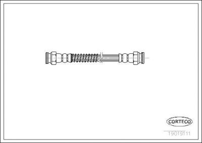 Corteco 19019111 тормозной шланг на PEUGEOT 305 I Break (581D)