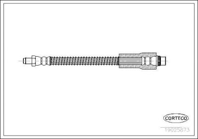 Corteco 19025873 тормозной шланг на PEUGEOT 206 SW (2E/K)