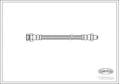 Corteco 19025986 тормозной шланг на MITSUBISHI LANCER IV (C6_A, C7_A)