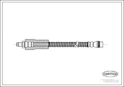 Corteco 19026529 тормозной шланг на RENAULT CLIO II (BB0/1/2_, CB0/1/2_)