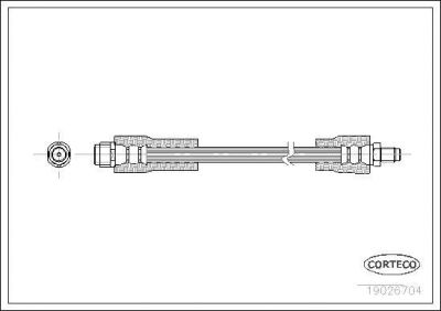 Corteco 19026704 тормозной шланг на MERCEDES-BENZ A-CLASS (W168)