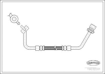 Corteco 19032201 тормозной шланг на FORD TRANSIT c бортовой платформой/ходовая часть (V_ _)