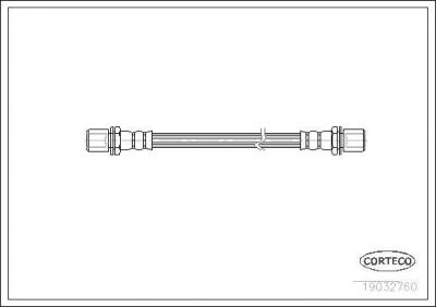 Corteco 19032760 тормозной шланг на TOYOTA CELICA (TA60, RA40, RA6_)