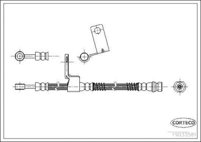 Corteco 19033581 тормозной шланг на HYUNDAI GETZ (TB)
