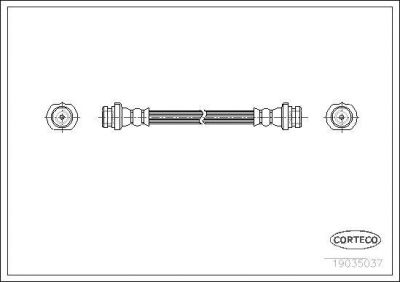 Corteco 19035037 тормозной шланг на NISSAN SUNNY II (N13)