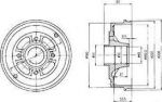 DELPHI Барабан тормозной RENAULT LOGAN/CLIO/MEGANE (d=180mm) (7700 419 824, BF426)