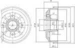 Delphi BFR282 тормозной барабан на PEUGEOT 306 (7B, N3, N5)