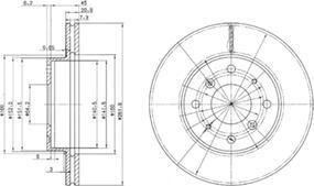 Delphi BG2336 тормозной диск на ROVER 800 (XS)