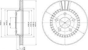Delphi BG2377 тормозной диск на AUDI 100 (44, 44Q, C3)