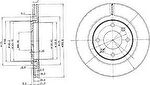 Delphi BG2387 тормозной диск на PEUGEOT 306 (7B, N3, N5)