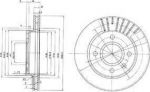 Delphi BG2440 Диск тормозной FORD ESCORT 90-99/FIESTA 89-02/MAZDA 121 96- передний вент.