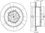 Delphi BG2662 Диск тормозной FORD TRANSIT 91-00 R14 передний вентилируемый
