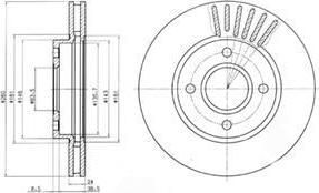 Delphi BG2699 Диск тормозной FORD MONDEO 93-00/SCORPIO 93-98 передний D=260мм.