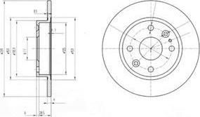 Delphi BG2803 тормозной диск на MAZDA 323 C IV (BG)