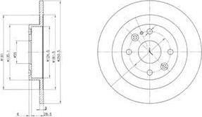 Delphi BG2805 тормозной диск на MAZDA 323 C IV (BG)