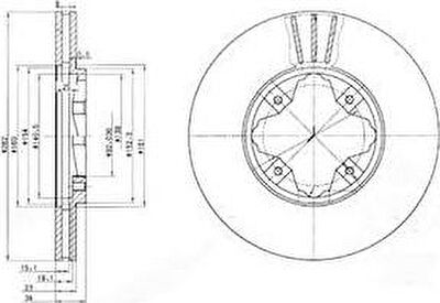Delphi BG2816 тормозной диск на ROVER 600 (RH)
