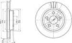 DELPHI Диск тормозной передний вентилируемый TOYOTA CARINA E 1.6-2.0 92-95/CELICA 1.8 93- (цена за 1 шт., в упак. 2 шт.) (BG2880)