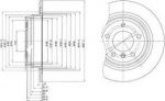 Delphi BG3044 Диск тормозной 5 E39 520-525 95-03 задний D=298мм.