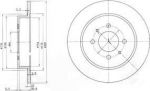 Delphi BG3102 тормозной диск на MITSUBISHI COLT IV (CA_A)