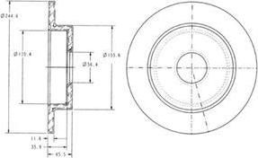 Delphi BG3131 тормозной диск на NISSAN MICRA II (K11)