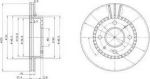 Delphi BG3206 Диск тормозной NISSAN ALMERA (N15) 1.4 95-00 передний вент.D=232мм.