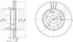 DELPHI Диск тормозной передний вентилируемый MERCEDES W202/W203/W210/R170 2.0-3.0 (цена за 1 шт., в упак. 2 шт.) (BG3240)