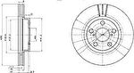 Delphi BG3347 Диск тормозной TOYOTA AVENSIS 1.6-2.0 97-03 передний D=260мм.