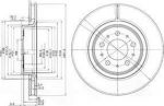 Delphi BG3418 тормозной диск на VOLVO S70 (LS)