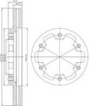 Delphi BG3422 Диск тормозной FORD MAVERICK 93-98/NISSAN TERRANO 87- передний вент.