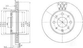 Delphi BG3425 тормозной диск на FIAT PALIO Weekend (178DX)