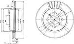Delphi BG3612 тормозной диск на MITSUBISHI COLT IV (CA_A)