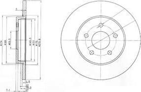 Delphi BG3663 Диск тормозной FORD MONDEO III 00>07/JAGUAR X-TYPE 01> задний