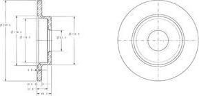 Delphi BG3673C тормозной диск на AUDI A4 (8E2, B6)