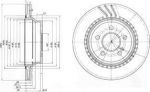 Delphi BG3758 тормозной диск на MERCEDES-BENZ GLK-CLASS (X204)
