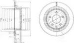 Delphi BG3765 тормозной диск на NISSAN X-TRAIL (T31)