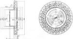 Delphi BG3827 тормозной диск на MERCEDES-BENZ C-CLASS купе (CL203)