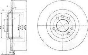 Delphi BG3836 тормозной диск на PEUGEOT 407 SW (6E_)