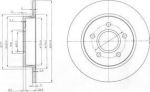 Delphi BG3896C тормозной диск на FORD FOCUS II седан (DA_)