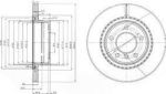 Delphi BG3901 тормозной диск на 3 (E90)
