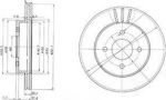 Delphi BG3932 тормозной диск на NISSAN ALMERA I (N15)