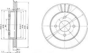 Delphi BG3932 тормозной диск на NISSAN ALMERA I (N15)
