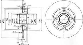 Delphi BG3962 тормозной диск на PEUGEOT 307 (3A/C)