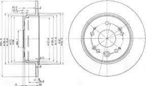 Delphi BG3979 тормозной диск на HONDA CR-V II (RD_)