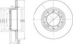 Delphi BG3982 тормозной диск на LAND ROVER DEFENDER Station Wagon (LD)
