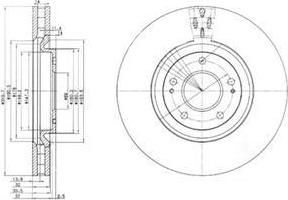 Delphi BG3988 тормозной диск на MITSUBISHI LANCER VI (CJ-CP_)