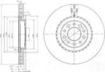 Delphi BG3993 тормозной диск на ALFA ROMEO 159 (939)